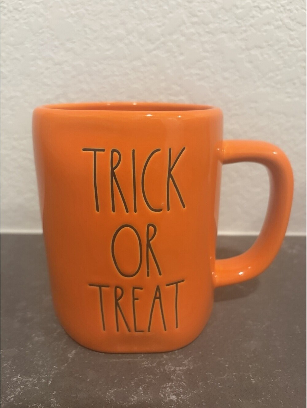 Rae Dunn Orange Trick Or Treat Mug EUC